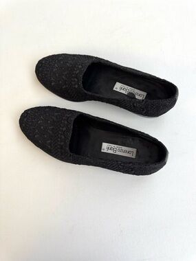 Vintage Lorenzo Banfi Italy Embroidered Evening Loafers Sz 8